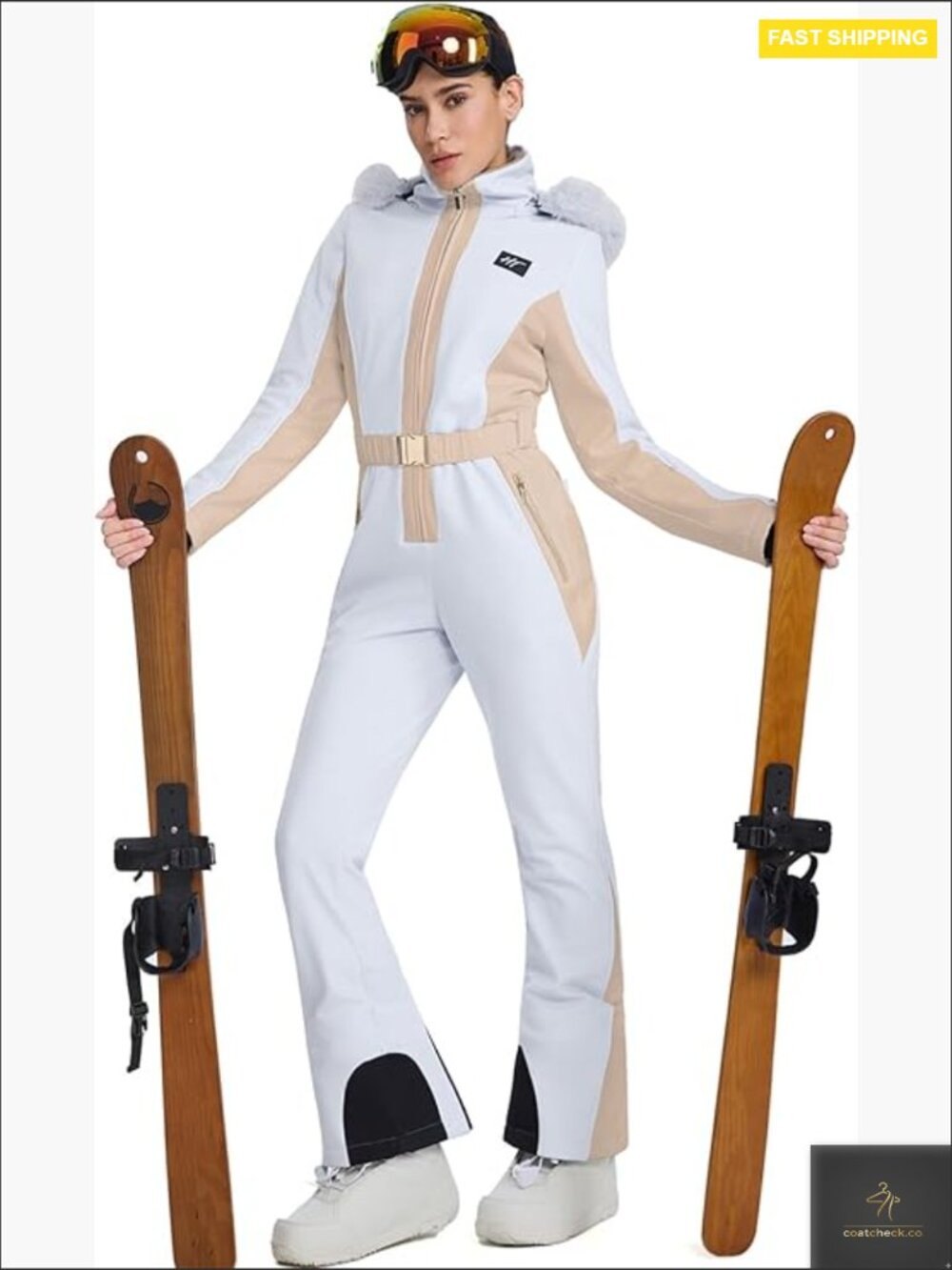 Slim Fit One Piece Ski Suit Insulated Waterproof Snowboard Jumpsuit Winter Sport